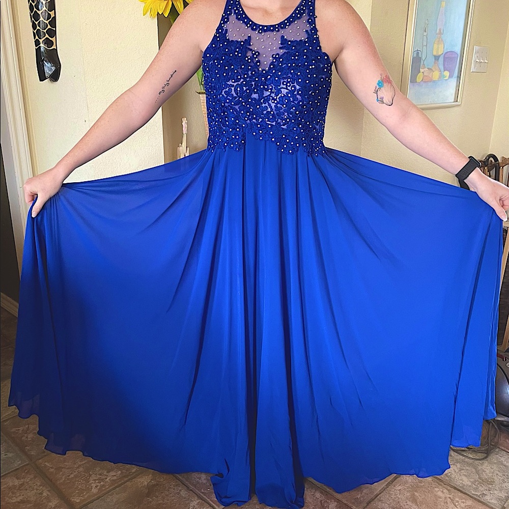 Royal Blue Prom Dress - Fiesta Fashion (L)